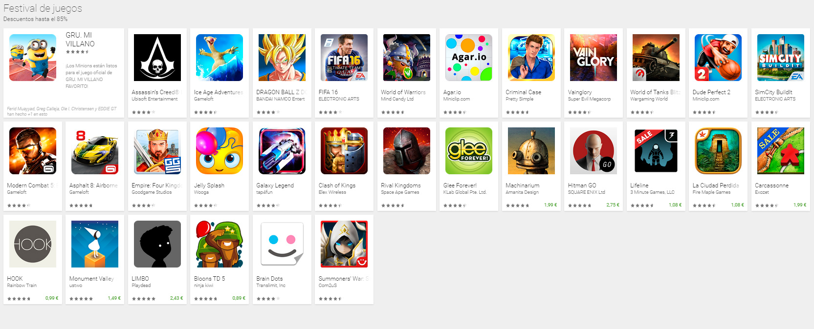 El Jugón De Móvil - Festival de juegos de Google Play