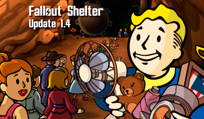 El Jugón De Móvil Actualización 1.4 de Fallout Shelter